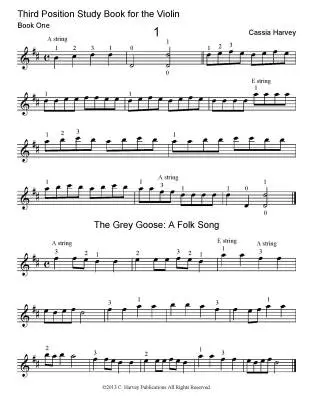 Third Position Study Book for the Violin, Book One - Harvey - Violin - Book