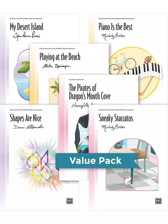 Elementary Sheet Solos (6) - Piano - Sheet Music (Value Pack)