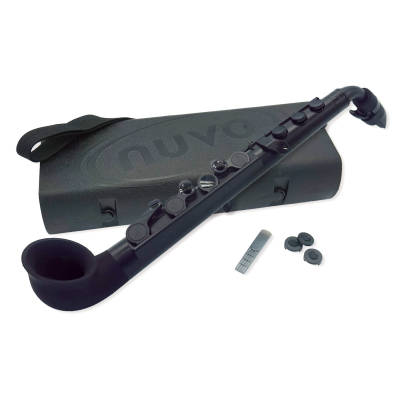 jSax Plastic Curved Starter Saxophone V2 - Black