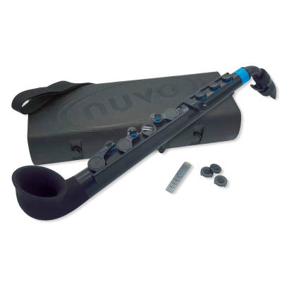 jSax Plastic Curved Starter Saxophone V2 - Black/Blue
