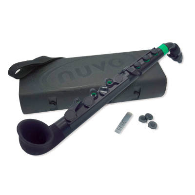 jSax Plastic Curved Starter Saxophone V2 - Black/Green