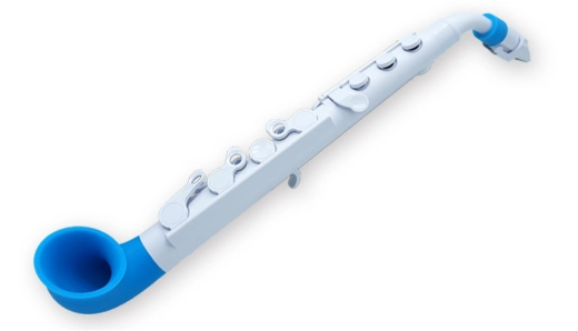 jSax Plastic Curved Starter Saxophone V2 - White/Blue