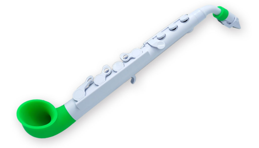 jSax Plastic Curved Starter Saxophone V2 - White/Green