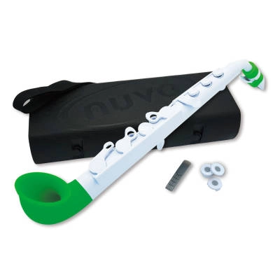 jSax Plastic Curved Starter Saxophone V2 - White/Green