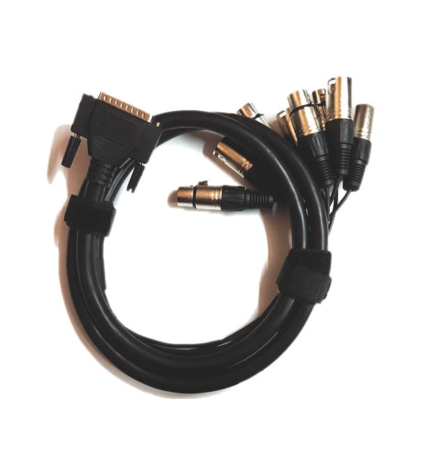 DB-25 Male to XLR-Male 8-Channel Analogue Input Cable - 1.5m