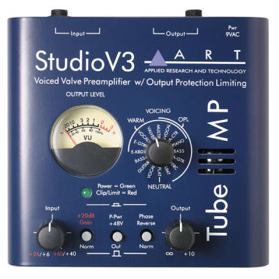 ART Pro Audio - TubeMP Studio V3 - Tube Mic Preamp with V3 and Meter