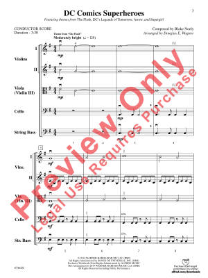 DC Comics Superheroes - Neely/Wagner - String Orchestra - Gr. 2.5