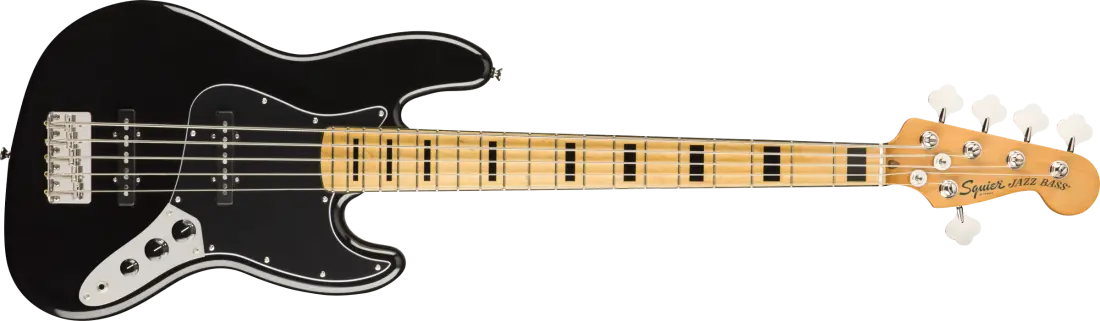 Classic Vibe \'70s Jazz Bass V, Maple Fingerboard - Black