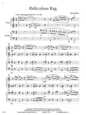 Ridiculous Rag - Olson - Piano Duet (1 Piano, 4 Hands)