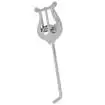 Trophy - Trumpet Lyre - Bent-Stem - Nickel-Plated