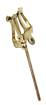 Trophy - Trumpet Lyre - 4 Straight-Stem - Gold-Lacquered