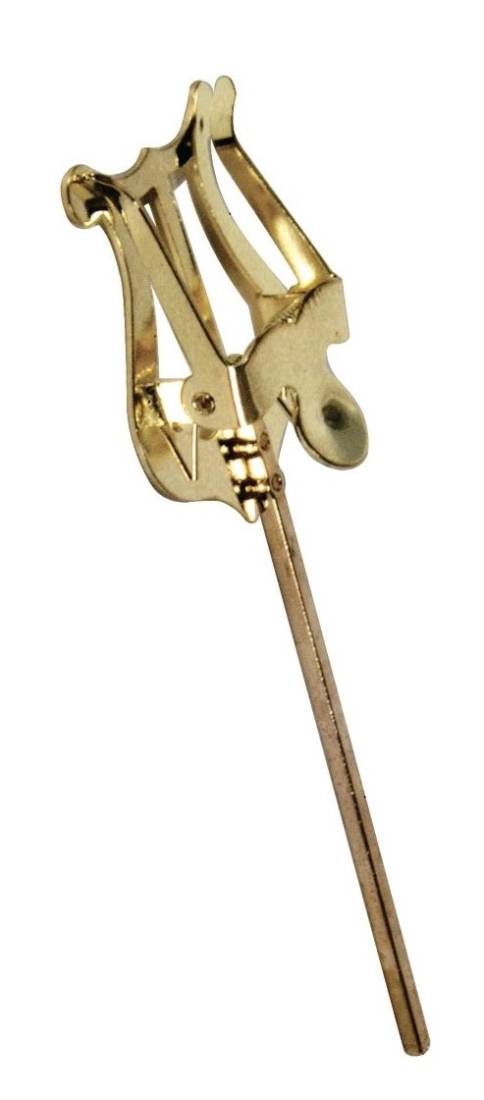 Trumpet Lyre - 4\'\' Straight-Stem - Gold-Lacquered