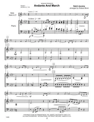 Kendor Recital Solos, Volume 2 - Horn in F/Piano - Book/Audio Online