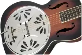 G9220 Bobtail Round-Neck A.E., Mahogany Body Spider Cone Resonator Guitar w/Pickup - 2-Colour Sunburst