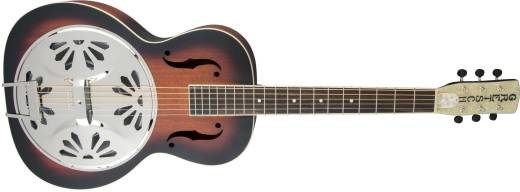 G9220 Bobtail Round-Neck A.E., Mahogany Body Spider Cone Resonator Guitar w/Pickup - 2-Colour Sunburst