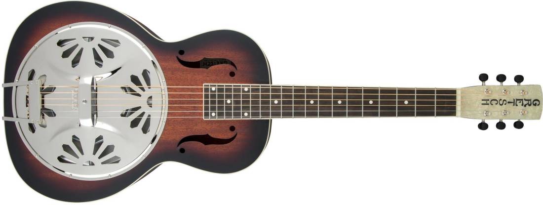 G9230 Bobtail Square-Neck A.E., Mahogany Body Spider Cone Resonator Guitar w/Pickup - 2-Colour Sunburst
