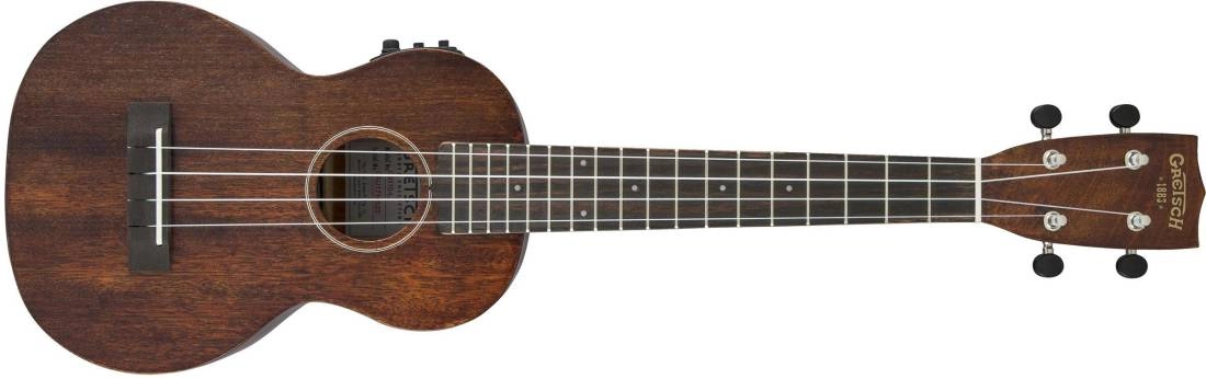 G9110-L A.E. Concert Long-Neck Ukulele with Gig Bag, Ovangkol Fingerboard, Fishman Kula Pickup - Vintage Mahogany Stain