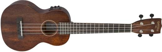 G9110-L A.E. Concert Long-Neck Ukulele with Gig Bag, Ovangkol Fingerboard, Fishman Kula Pickup - Vintage Mahogany Stain