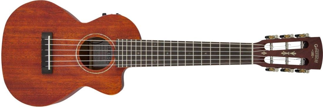 G9126 A.C.E. Guitar-Ukulele, Acoustic-Electric with Gig Bag, Ovangkol Fingerboard, Fishman Kula Pickup - Honey Mahogany Stain