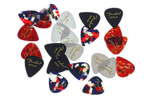 Fender - 351 Shape Classic Celluloid Picks - Mixed (24) Pack