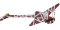 EVH Striped Series Shark, Pau Ferro Fingerboard - Burgundy with Silver Stripes
