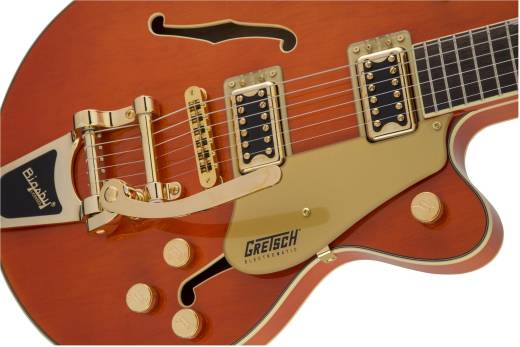 G5655TG Electromatic Center Block Jr. Single-Cut with Bigsby and Gold Hardware, Laurel Fingerboard - Orange Stain