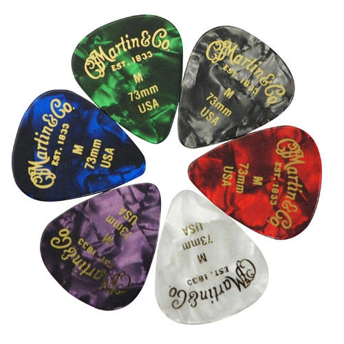 Multi-Colour Pearloid Pick Set (6 Picks)