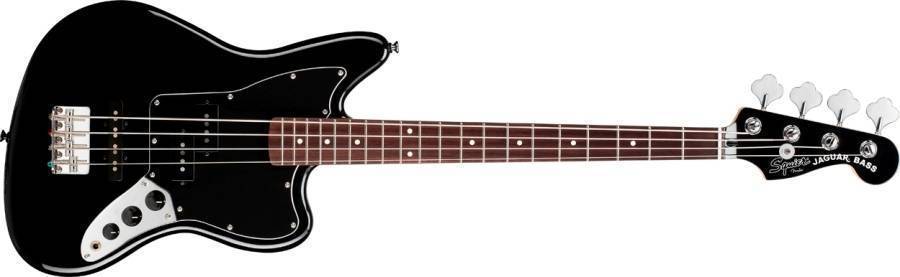Vintage Modified Jaguar Bass Special SS - Black