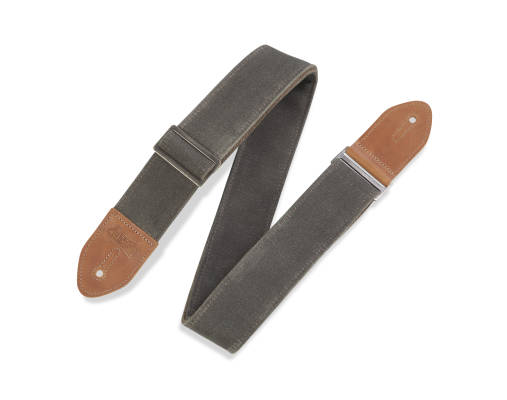 Levys - 2 Wide Waxed Canvas Guitar Strap - Green