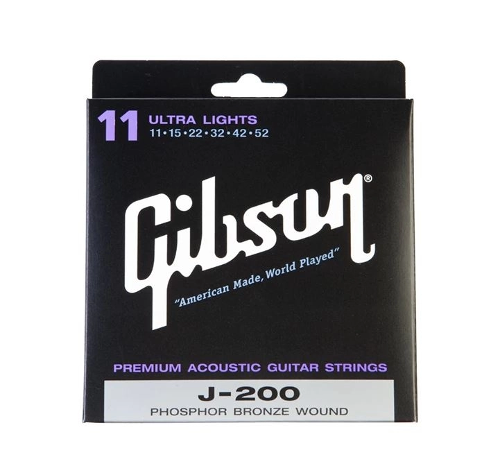 J-200 Phosphor Bronze Acoustic Strings - 11-52