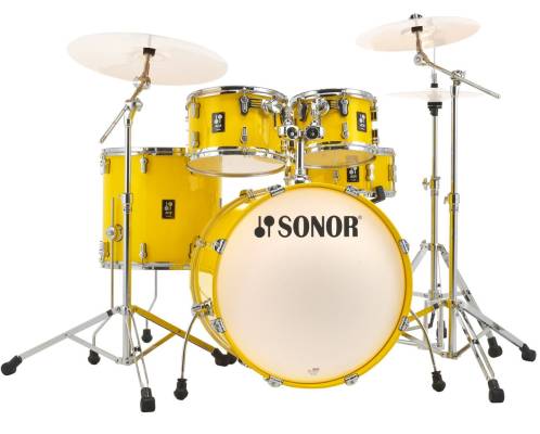 AQ1 Stage 5-Piece Drum Kit (22,10,12,16,14 Snare) w/Hardware - Yellow