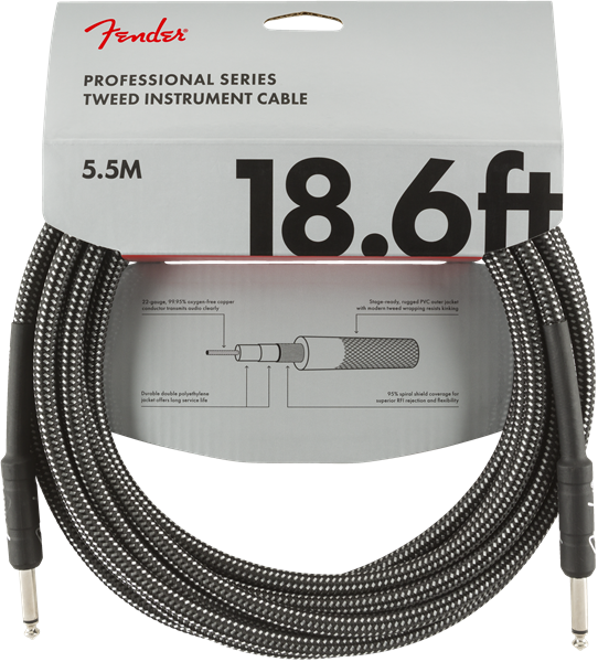 Professional Series Instrument Cable, 18.6\', Gray Tweed
