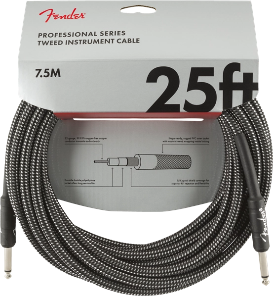 Professional Series Instrument Cable, 25\', Gray Tweed