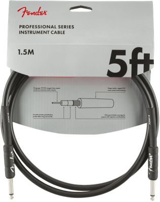 Professional Series Instrument Cable, Straight/Straight, 5\', Black