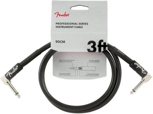 Fender - Professional Instrument Cable, Angle/Angle, 3, Black