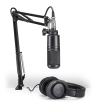 Audio-Technica - Podcasting Pack - AT2020-XLR Microphone, ATH-M20x Headphones & Boom-Arm