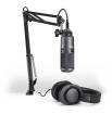 Audio-Technica - Podcasting Pack - AT2020-USB Microphone, ATH-M20x Headphones & Boom-Arm