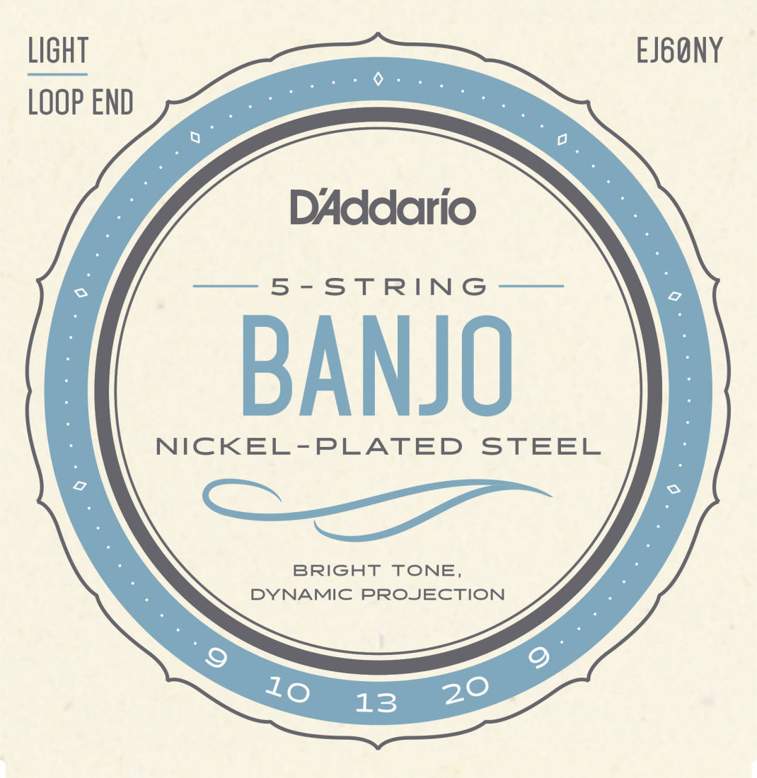 EJ60NY - Banjo 5-String Set, Nickel, Light 9-20
