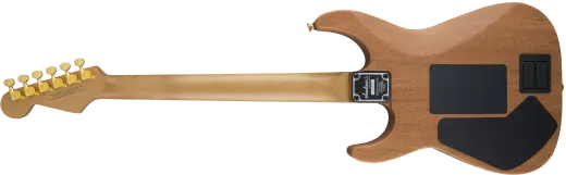 USA Signature Phil Collen PC1 Satin Stain, Caramelized Flame Maple Fingerboard - Satin Transparent Blue