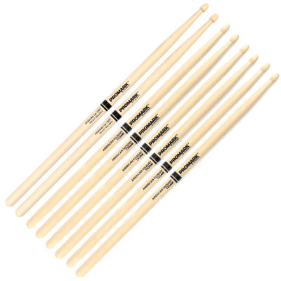 4 for 3 Pack - (3) 5A Oval Tip Sticks with Free Pair 5A Rebound Sticks