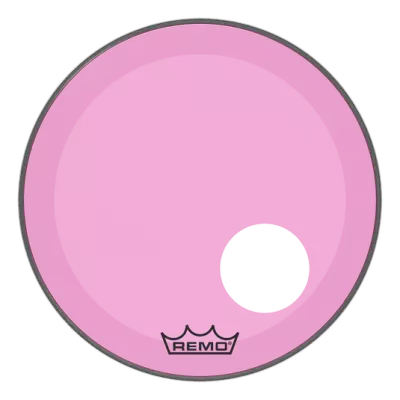 Remo - Powerstroke P3 Colortone Bass Drumhead w/ 5 Offset-Hole - Pink - 22