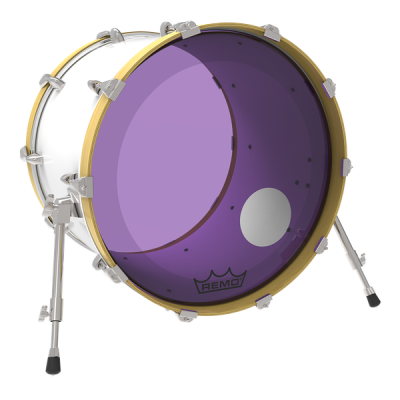 Powerstroke P3 Colortone Bass Drumhead w/ 5\'\' Offset-Hole - Purple - 18\'\'