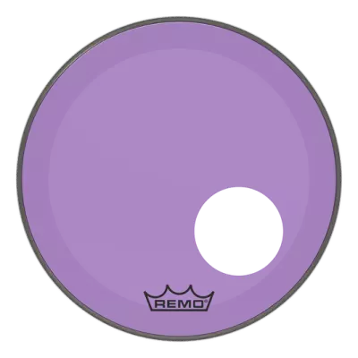 Remo - Powerstroke P3 Colortone Bass Drumhead w/ 5 Offset-Hole - Purple - 18