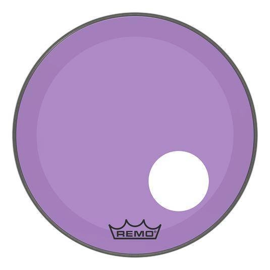 Powerstroke P3 Colortone Bass Drumhead w/ 5\'\' Offset-Hole - Purple - 20\'\'