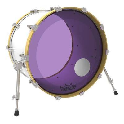 Powerstroke P3 Colortone Bass Drumhead w/ 5\'\' Offset-Hole - Purple - 20\'\'