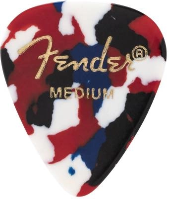 Fender - 351 Shape Celluloid Picks 12-Pack, Medium - Confetti