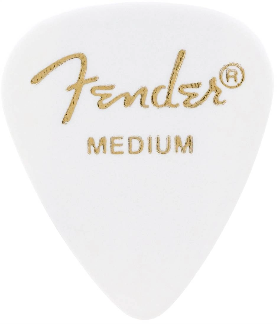 351 Shape Celluloid Picks 12-Pack, Medium - White