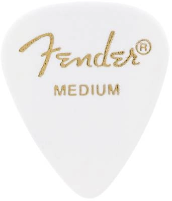 Fender - 351 Shape Celluloid Picks 12-Pack, Medium - White