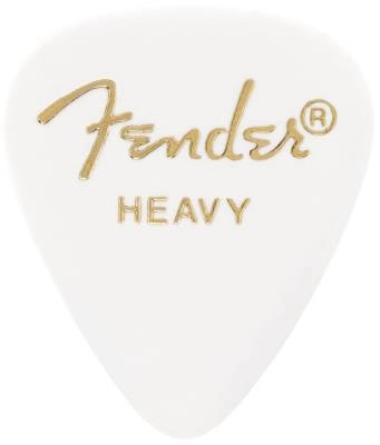 Fender - 351 Shape Celluloid Picks 12-Pack, Heavy - White