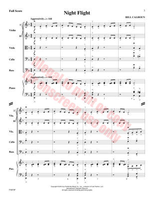 Night Flight - Calhoun - String Orchestra - Gr. 1.5